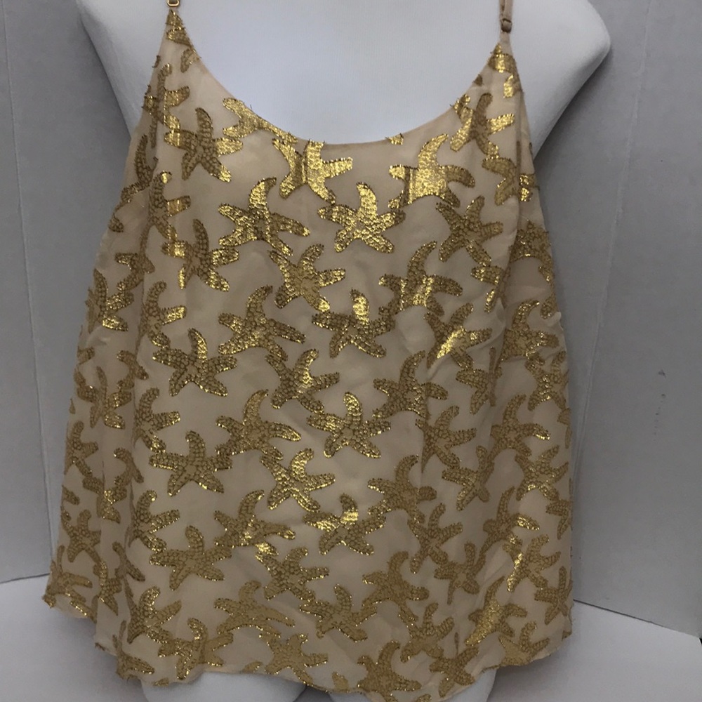 Lilly Pulitzer size m beige  gold starfish top